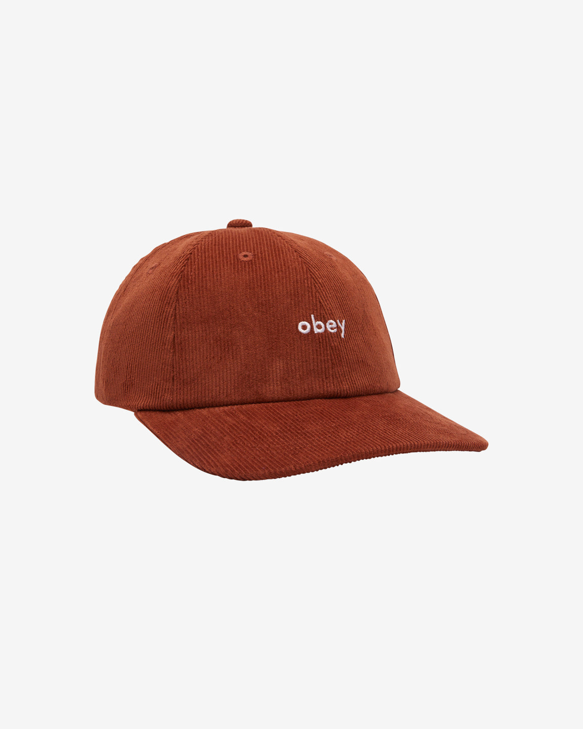 obey lowercase corduroy hat mocha bisque