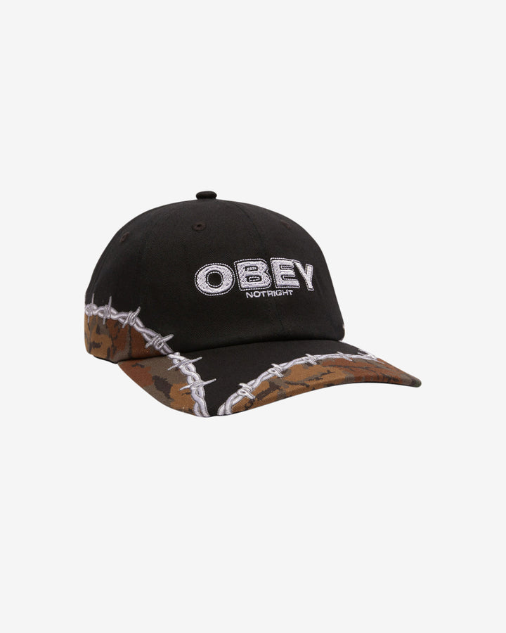 NOT RIGHT 6 PANEL VELCRO BACK Black Multi