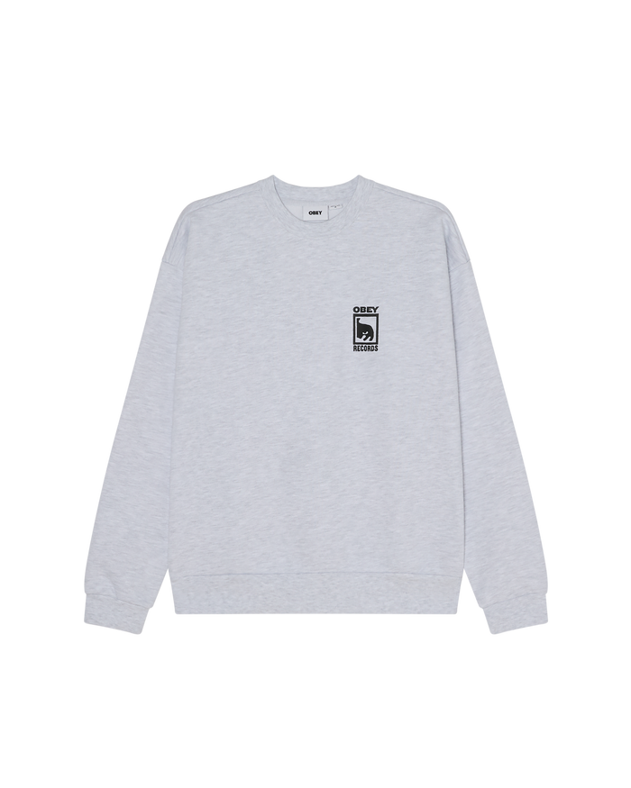 obey-records-extra-heavy-crewneck-ash-grey - alternate view