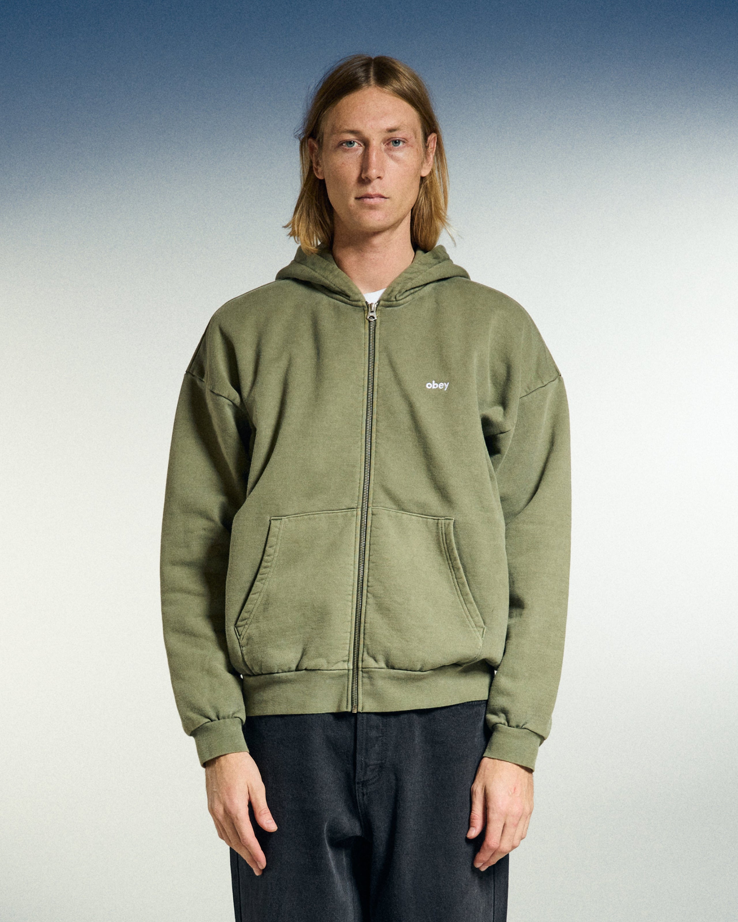 LOWERCASE PIGMENT ZIP HOOD