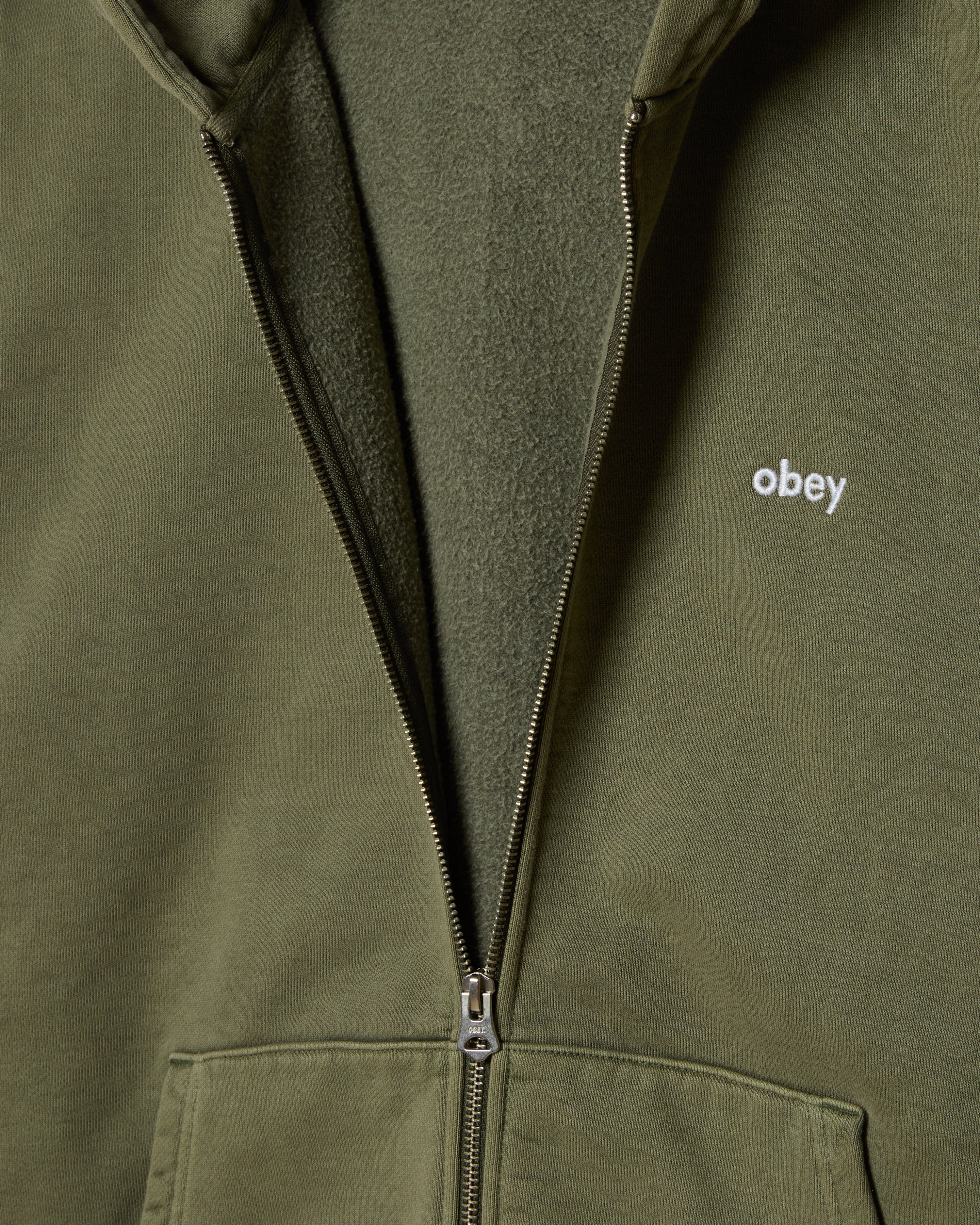 LOWERCASE PIGMENT ZIP HOOD – OBEY CLOTHING EU