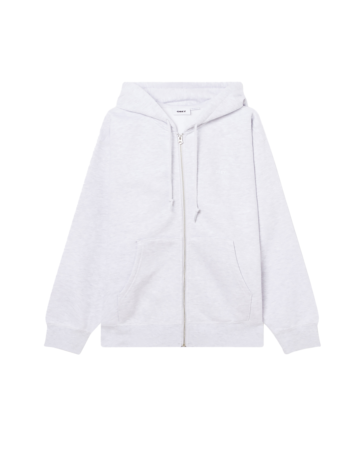 【OBEY】 ESTABLISHED WORKS BOLD ZIPHOOD ASH GREY EST. WORKS BOLD ZIP HOOD – OBEY CLOTHING EU