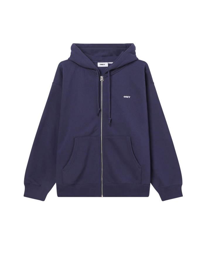 EST. WORKS BOLD ZIP HOOD Academy Navy