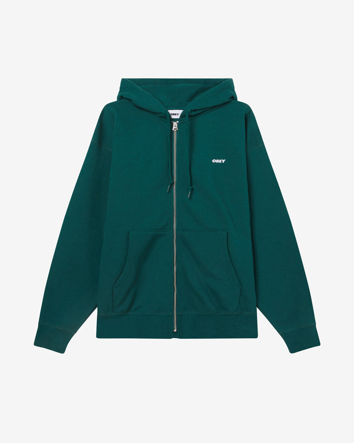 OBEY EST. WORKS BOLD ZIP HOOD RAIN FOREST