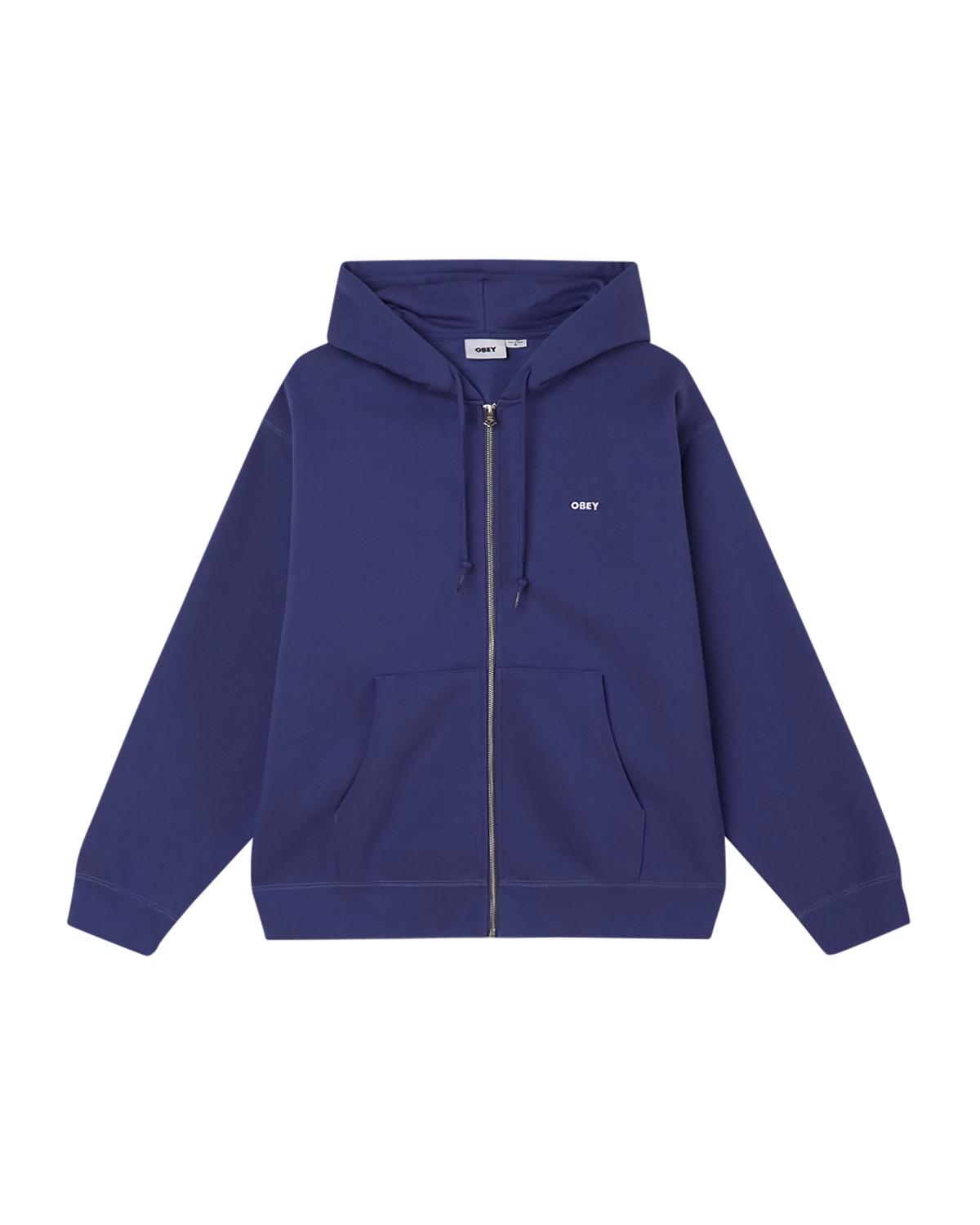 obey est works bold zip hood skipper blue