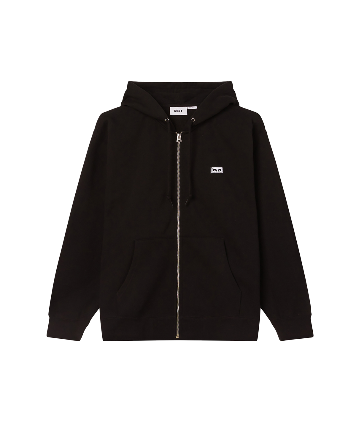 obey est works eyes zip hood black