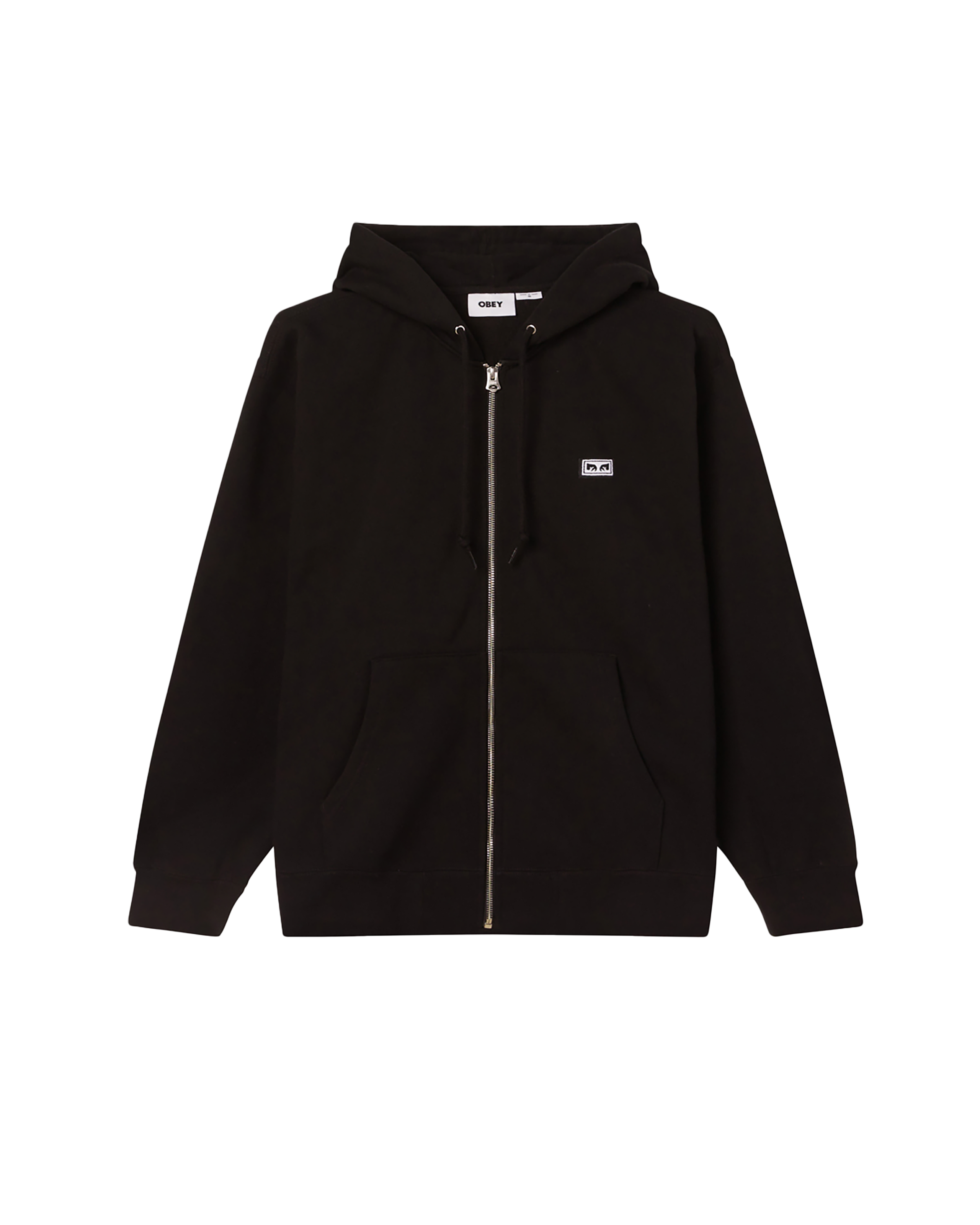 obey est works eyes zip hood black