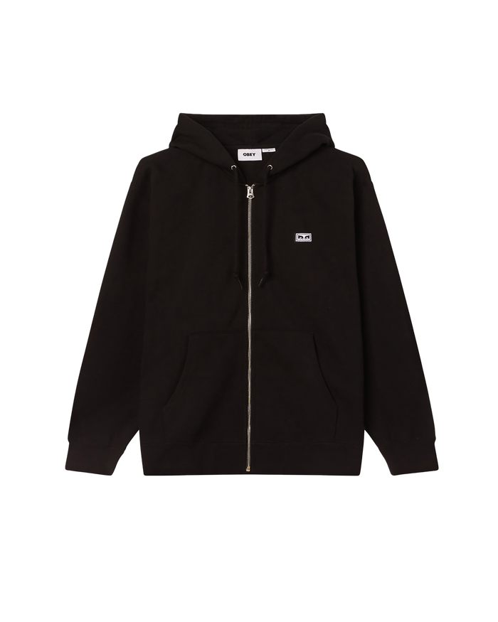 obey est works eyes zip hood black