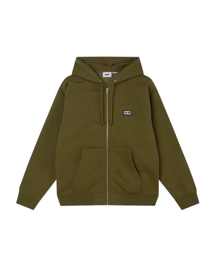 EST. WORKS EYES ZIP HOOD MOSS GREEN