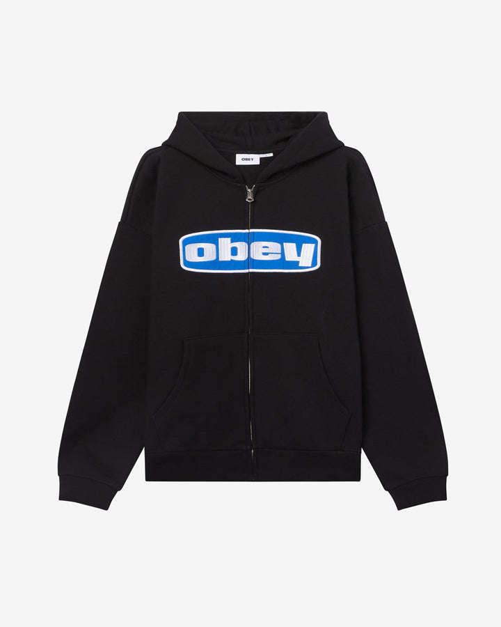 OBEY BOXED IN EXTRA HEAVY ZIP HOOD BLACK