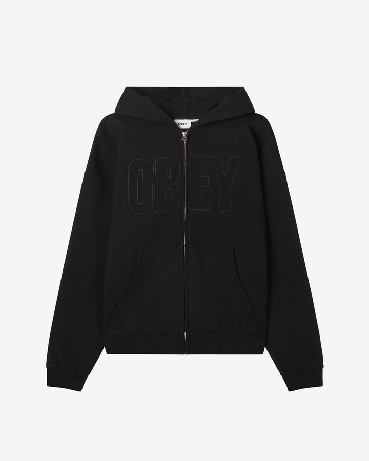 DIGABLE EXTRA HEAVY ZIP HOOD BLACK