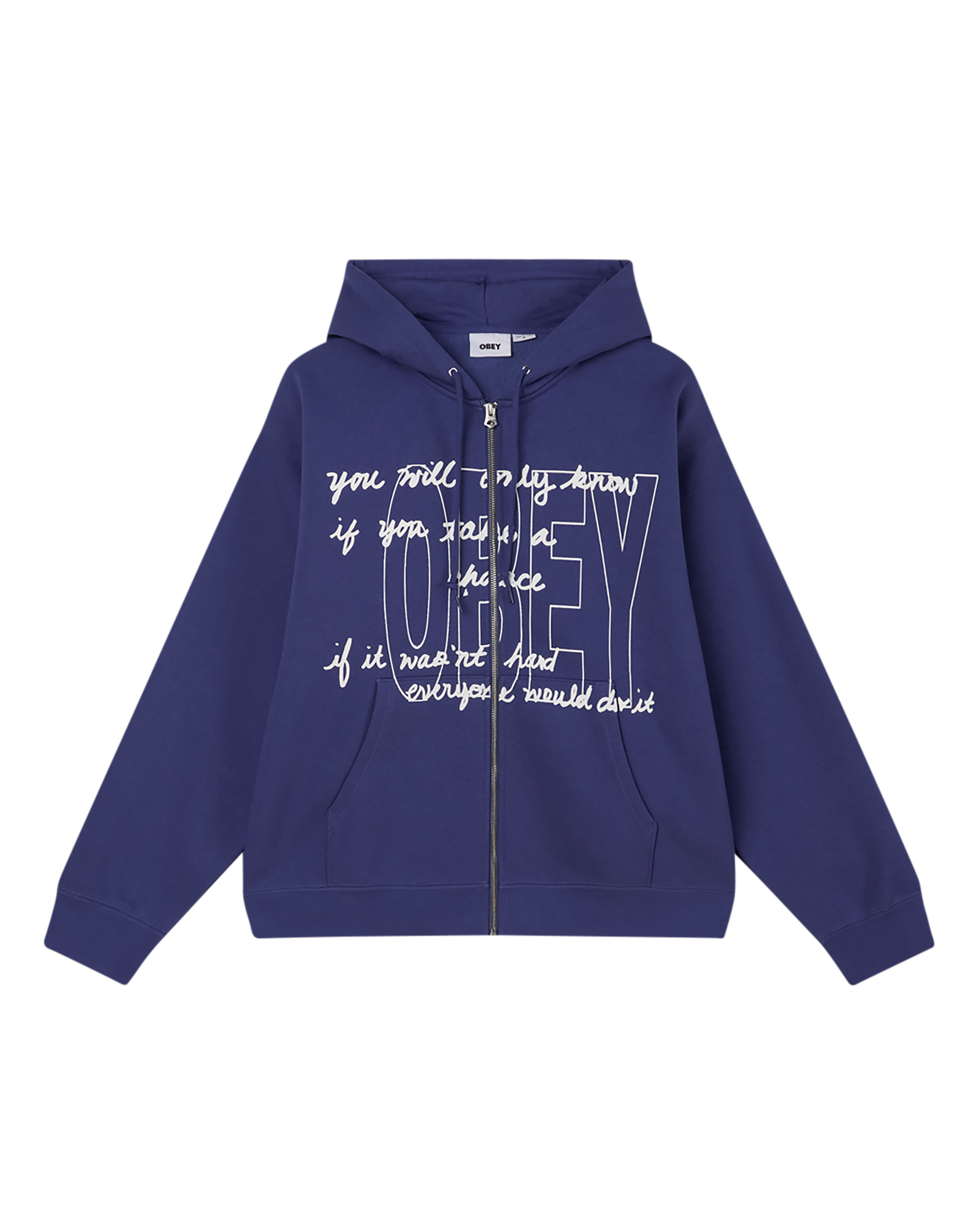 obey chance zip hood skipper blue