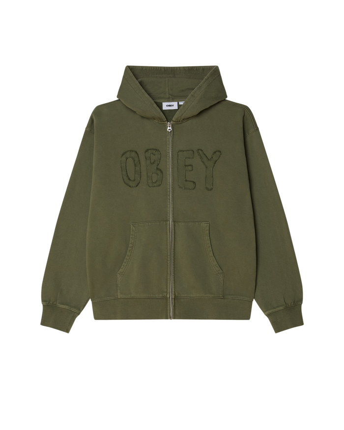 HYBRID FADED ZIP HOOD