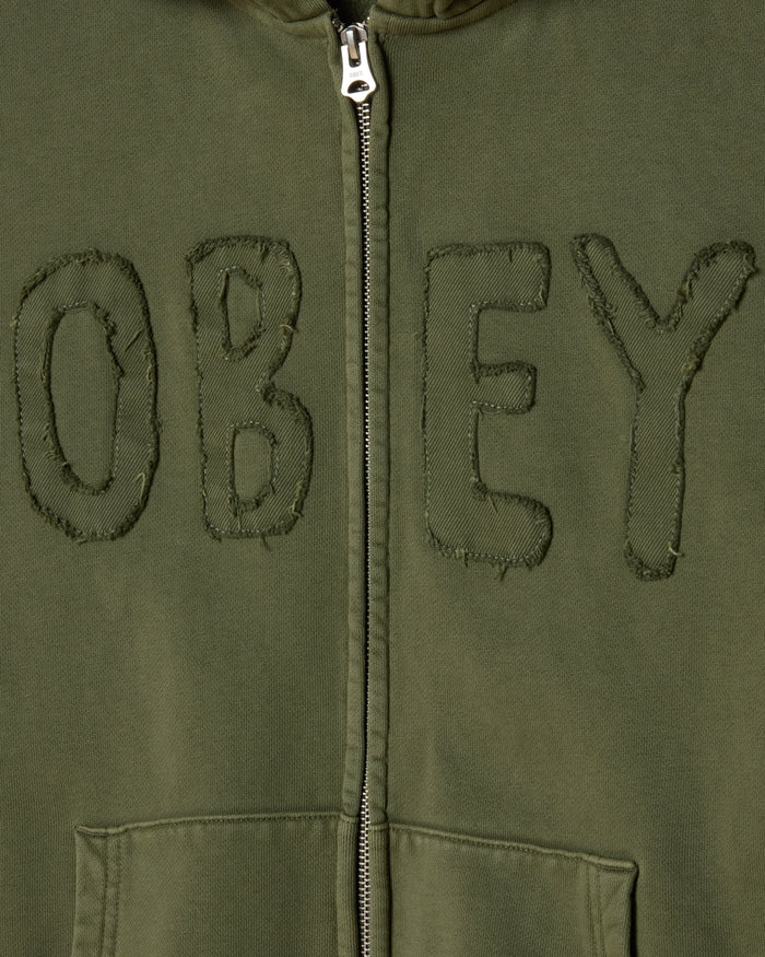 HYBRID FADED ZIP HOOD