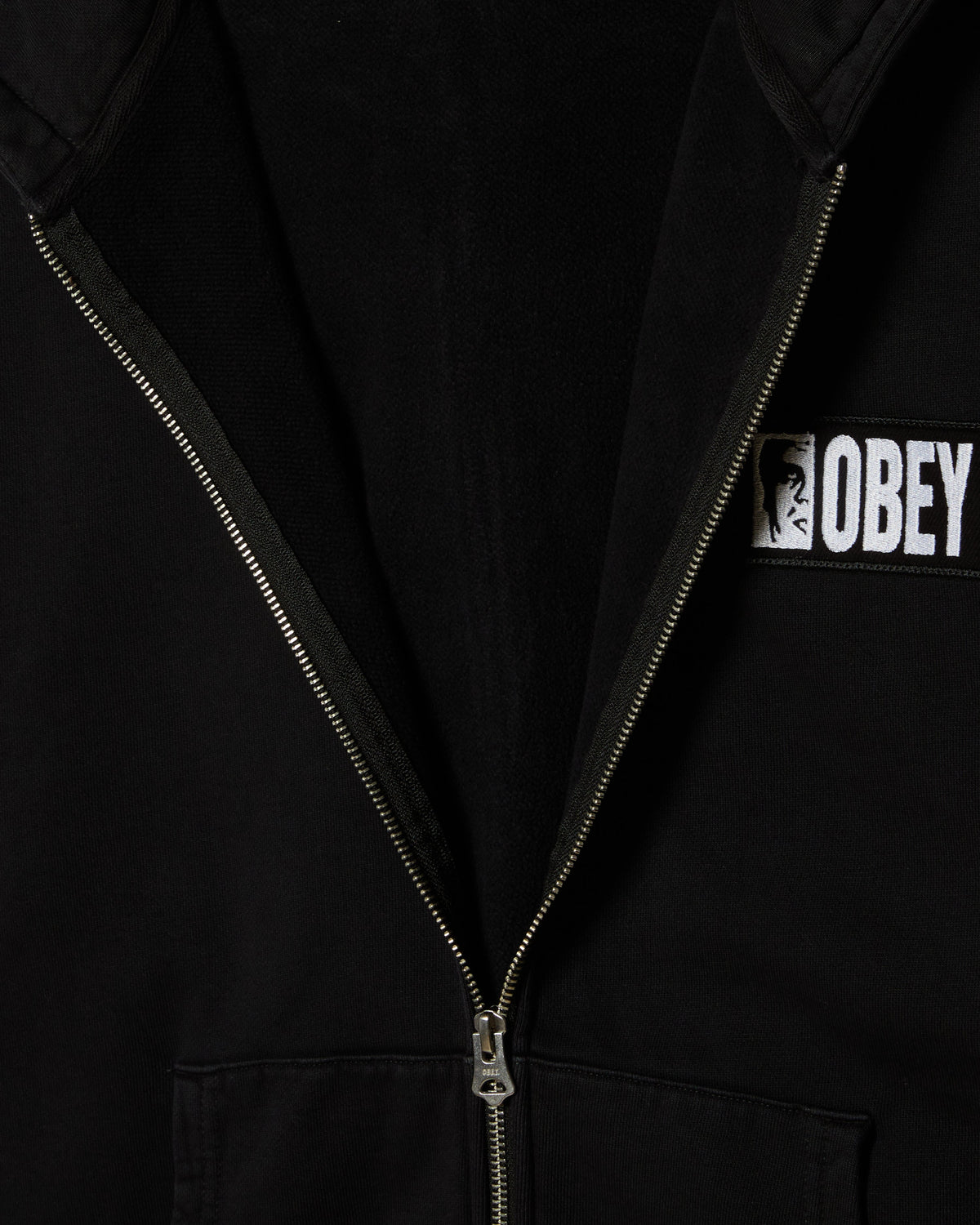 MARGIN FADED ZIP HOOD