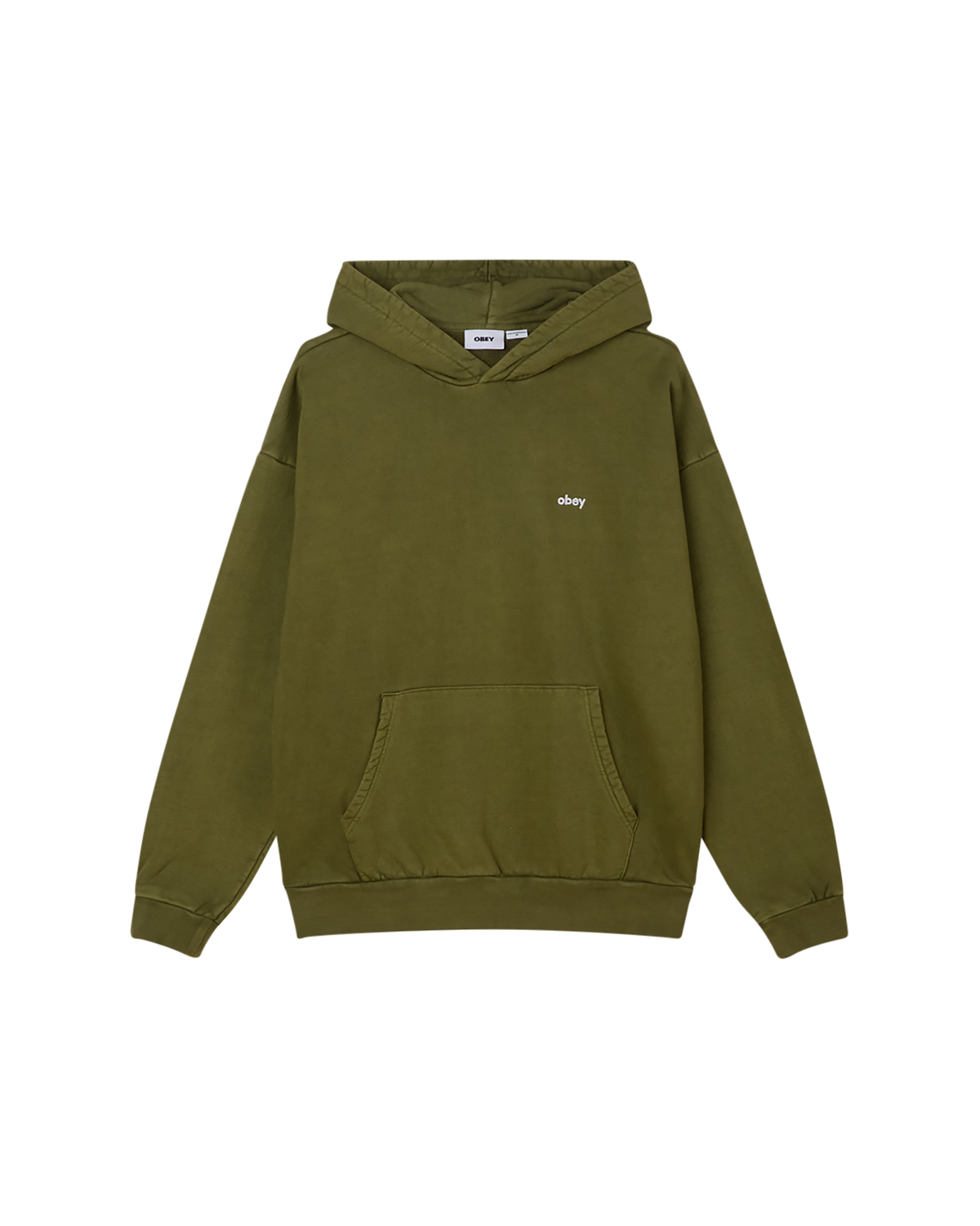 obey lowercase pigment pullover pigment moss green