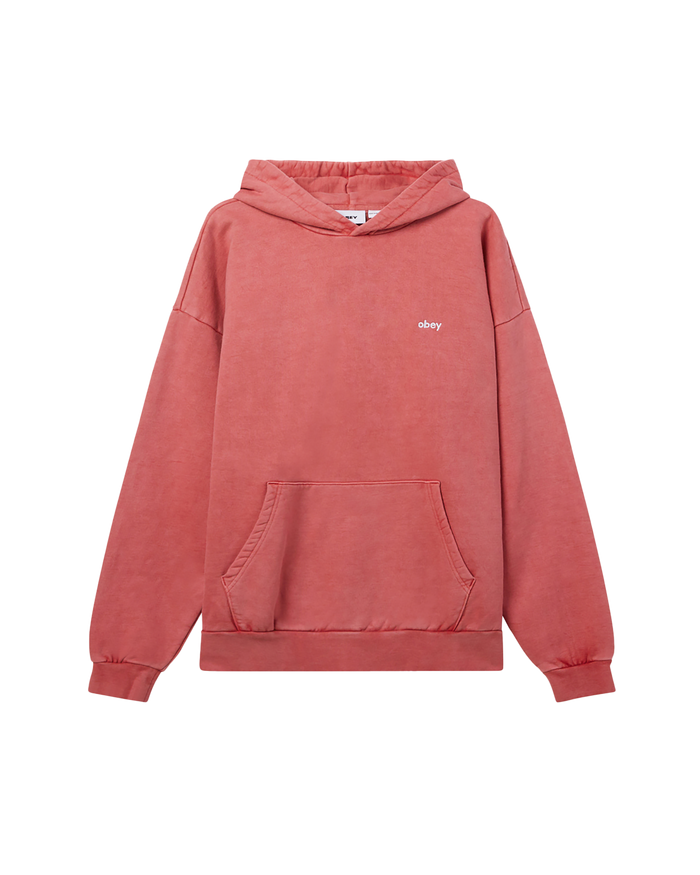 obey lowercase pigment pullover pigment mineral red