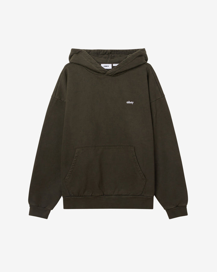 OBEY LOWERCASE PIGMENT PULLOVER PIGMENT ROSIN