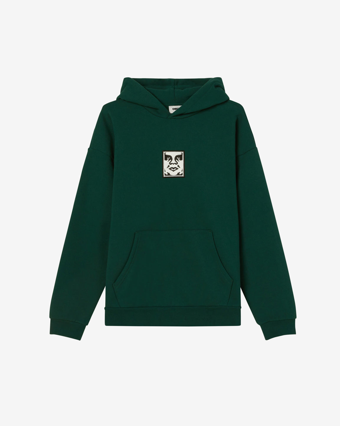 obey icon extra heavy pullover rain forest