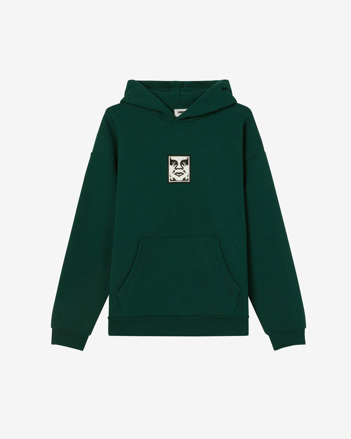 OBEY ICON II EXTRA HEAVY PULLOVER RAIN FOREST