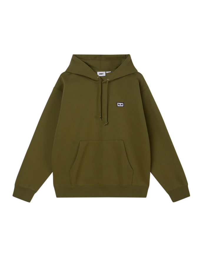 obey est works eyes pullover moss green