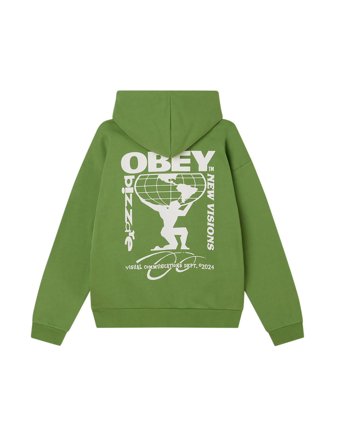 obey new visions pullover piquant green