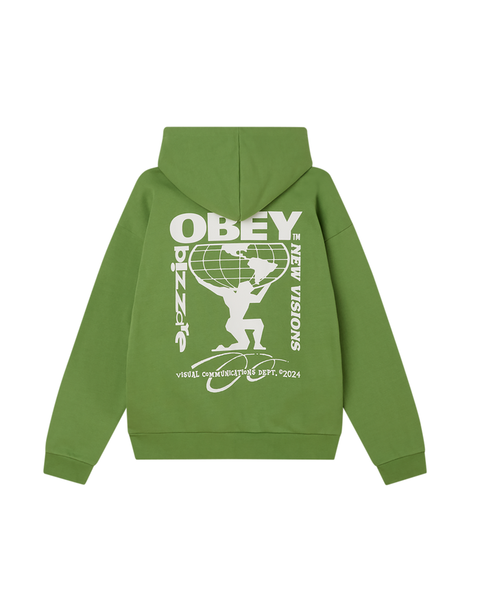 obey new visions pullover piquant green