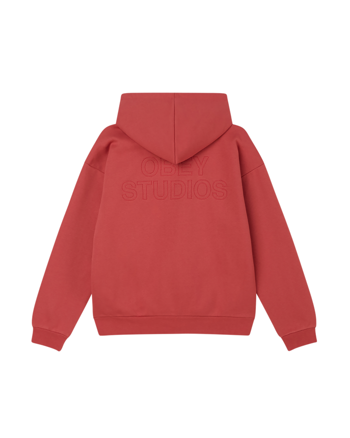 obey studios pullover mineral red