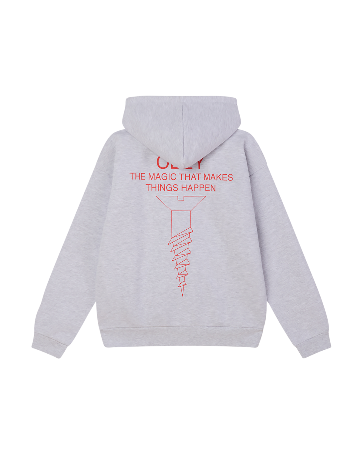 obey things happen pullover ash grey