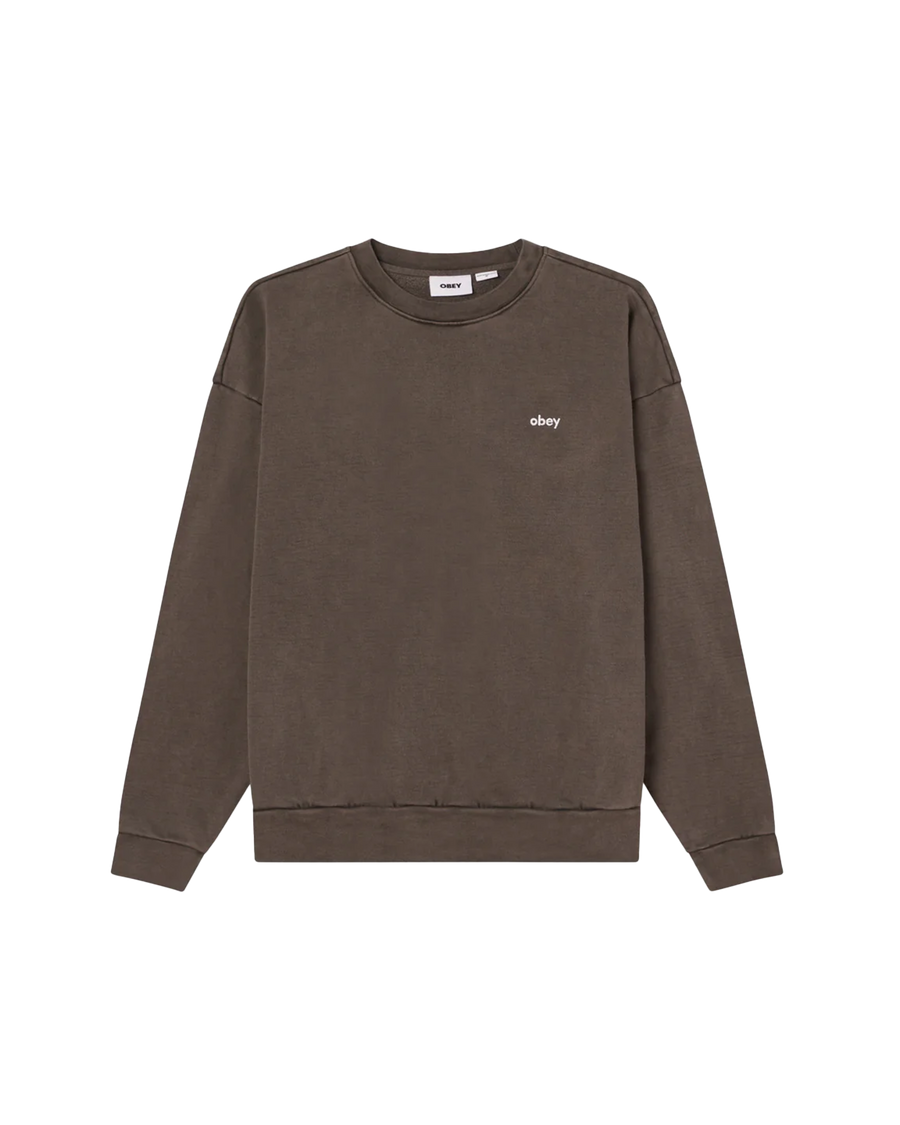 obey lowercase pigment crewneck pigment digital black