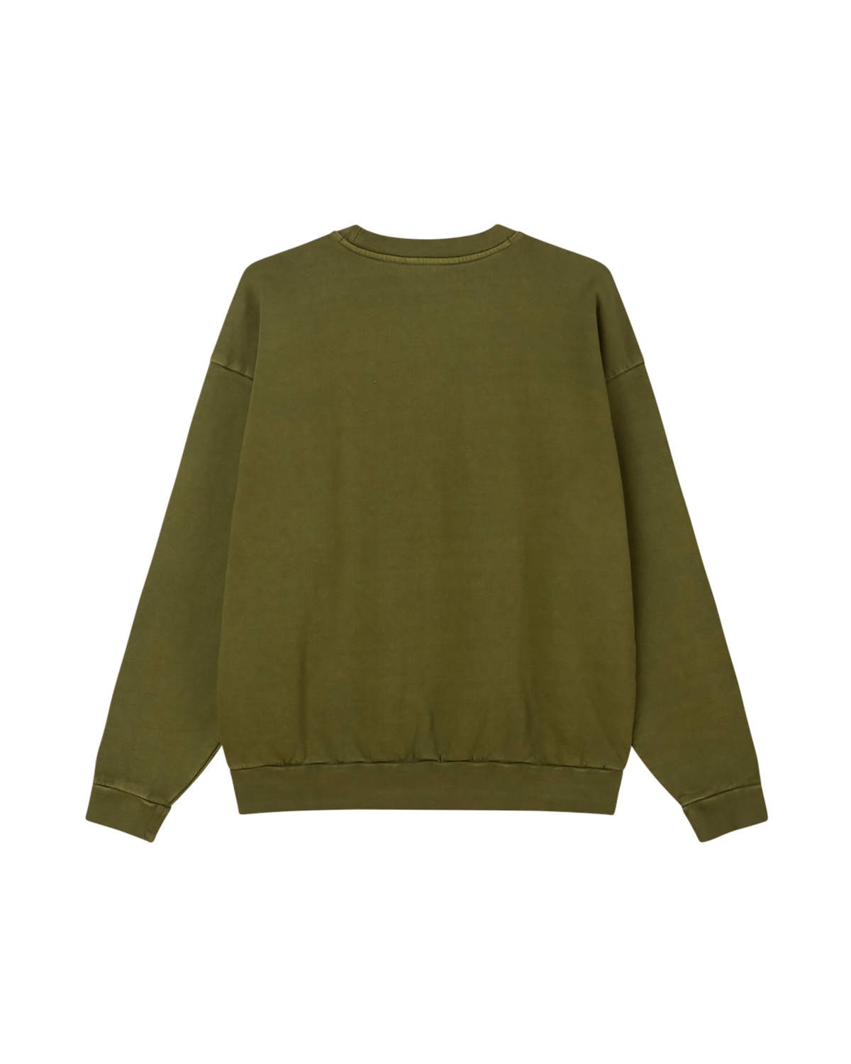 obey lowercase pigment crewneck pigment moss green