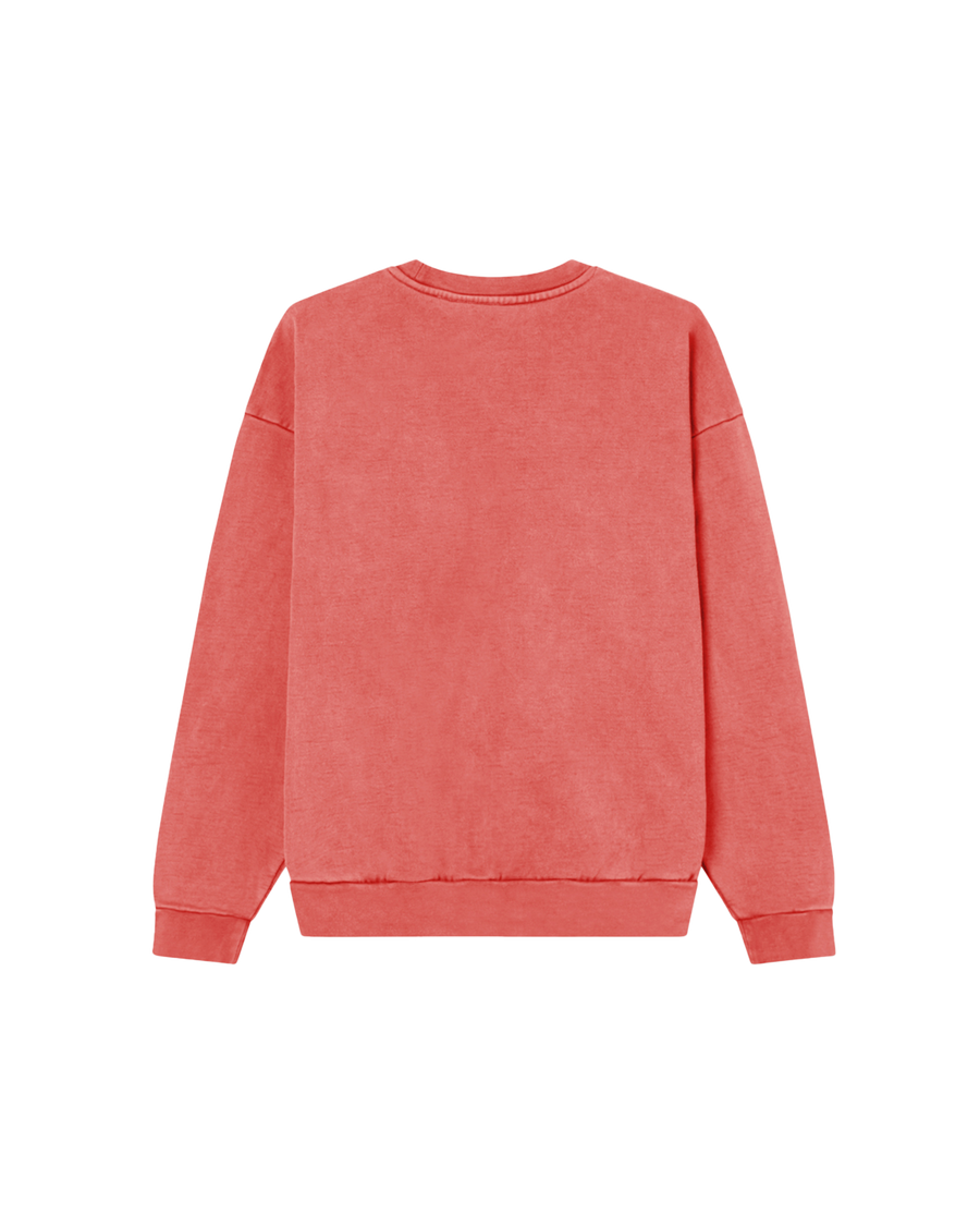 obey lowercase pigment crewneck pigment mineral red