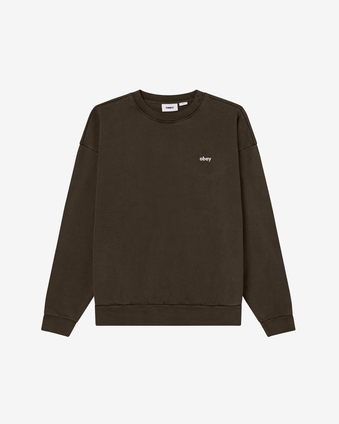 obey lowercase pigment crewneck pigment rosin