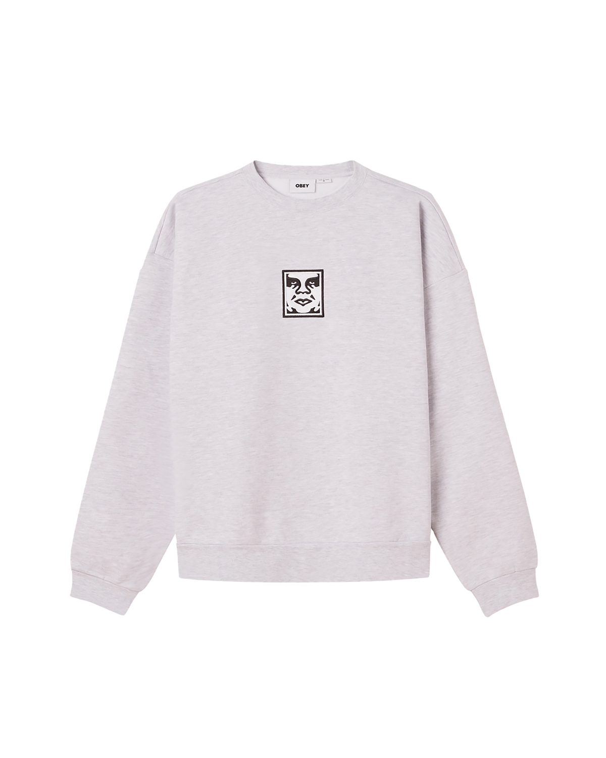 obey icon crewneck ash grey