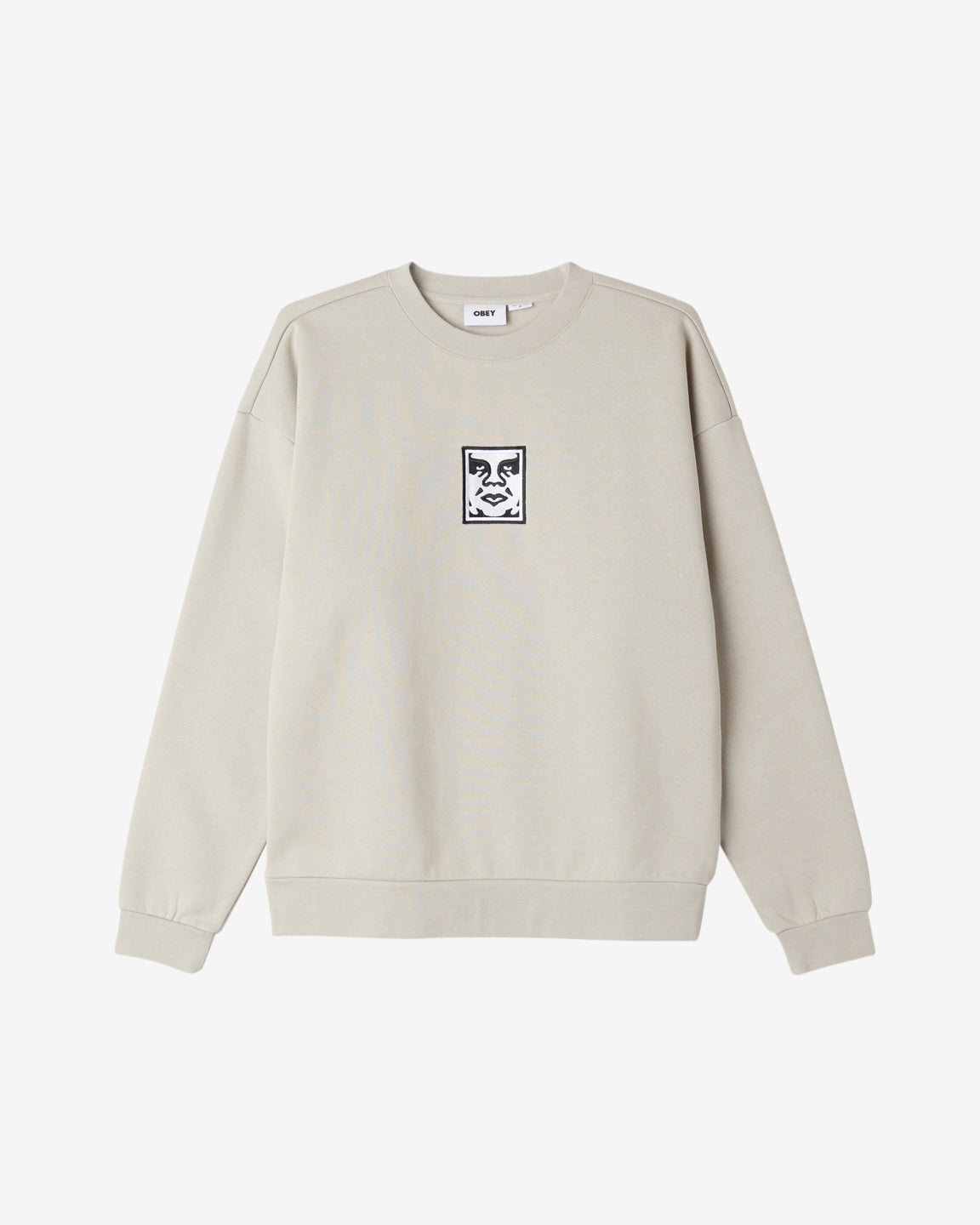 obey icon crewneck silver grey