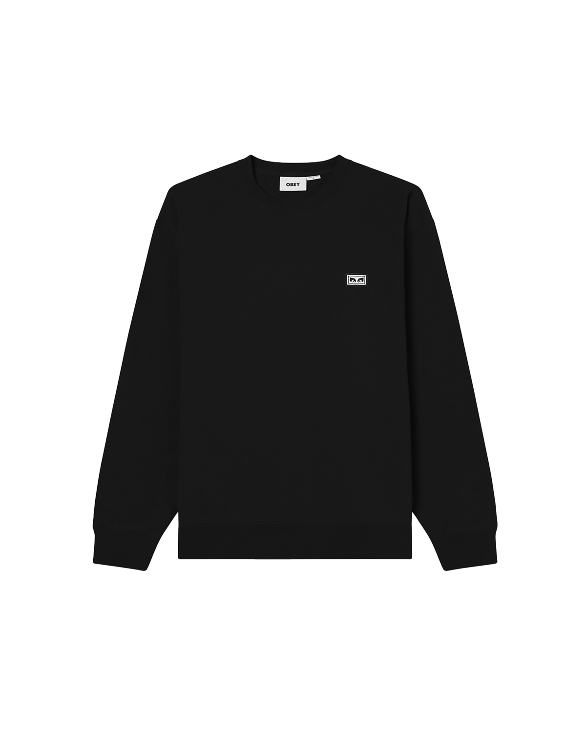 obey est works eyes crewneck black