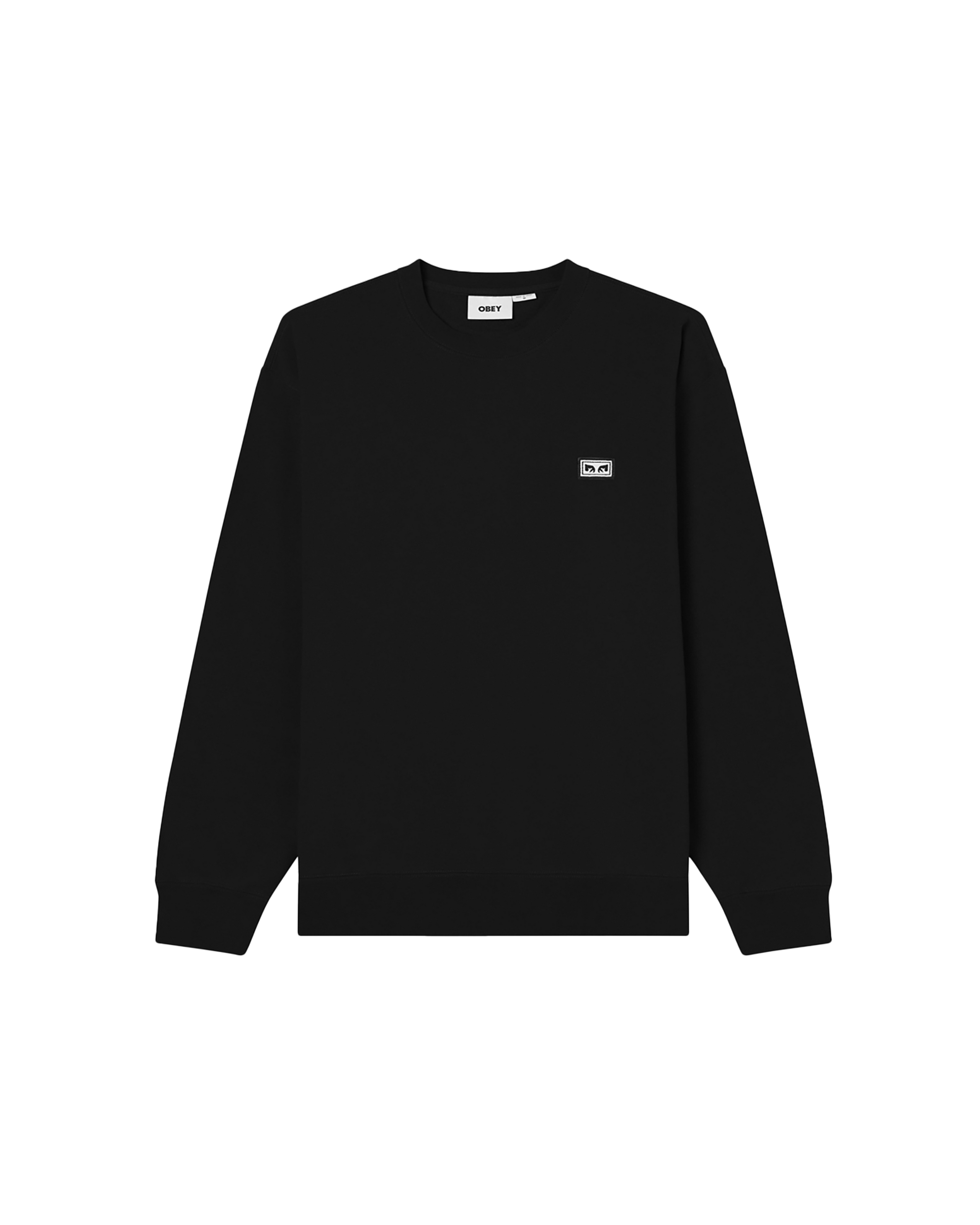 obey est works eyes crewneck black