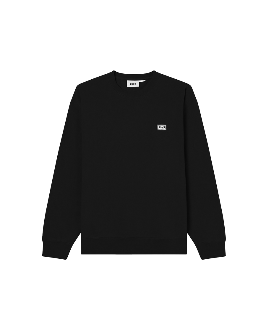 obey est works eyes crewneck black