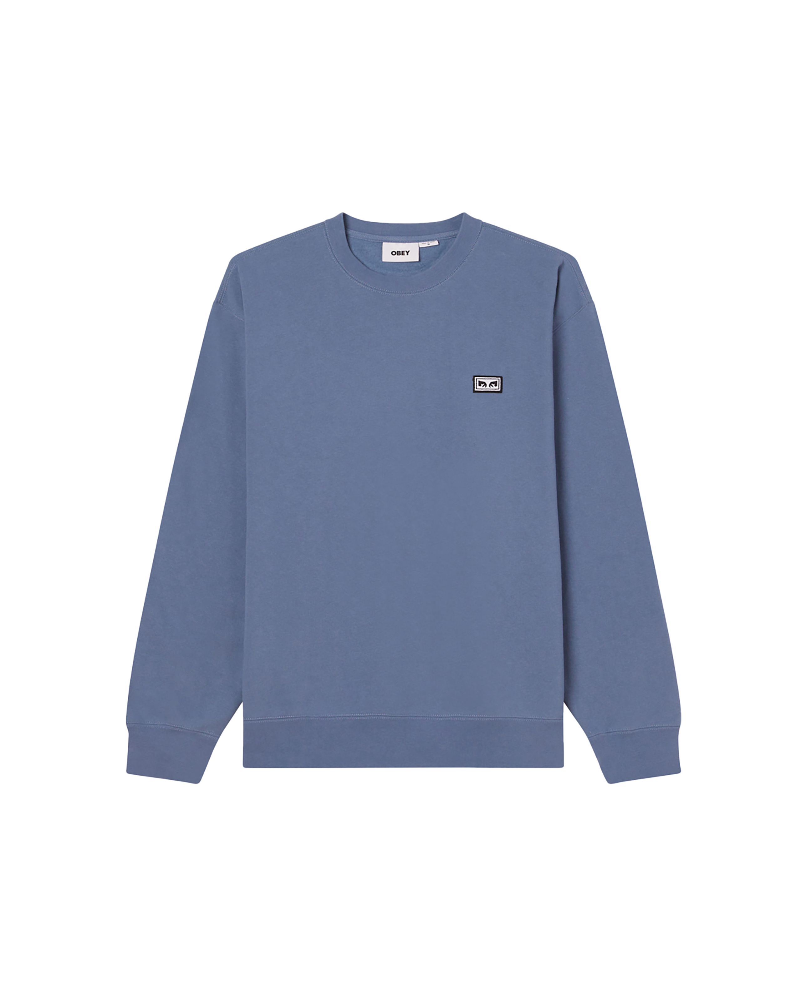 obey est works eyes crewneck coronet blue