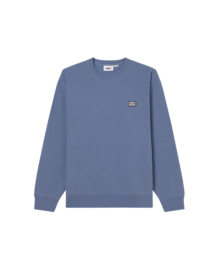 obey est works eyes crewneck coronet blue