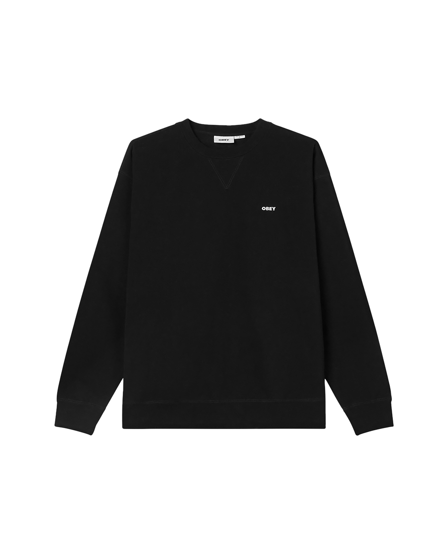 obey est works bold crewneck black