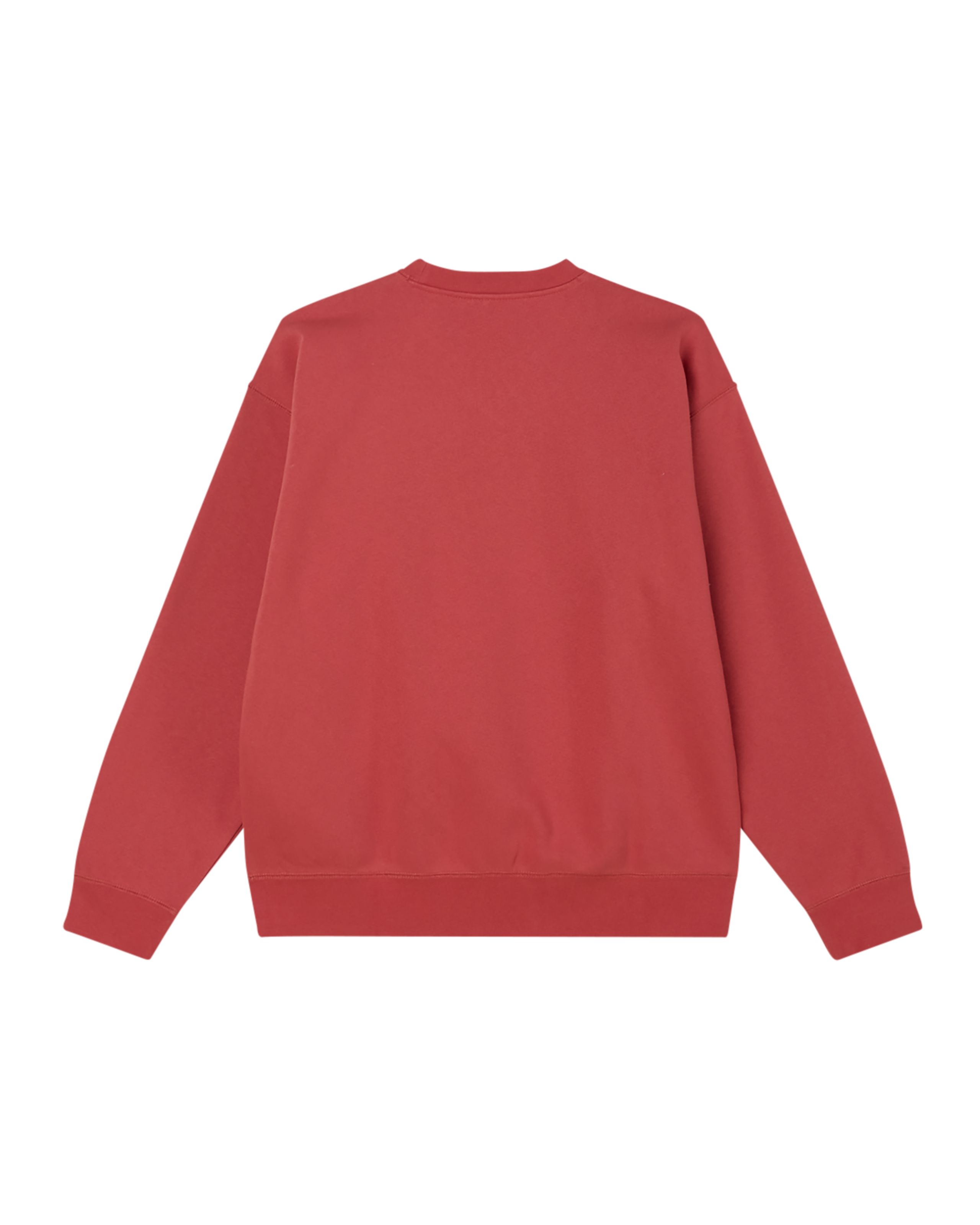 obey est works bold crewneck mineral red