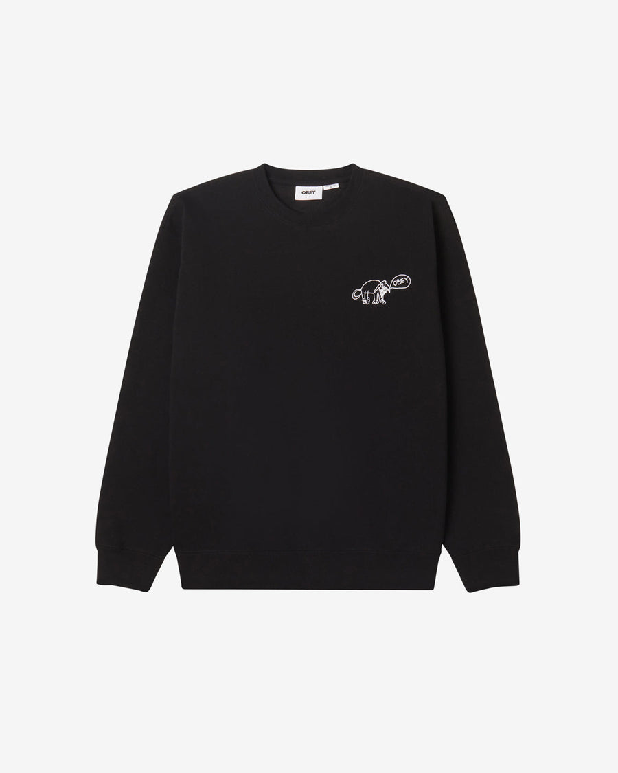 obey dog doodle crewneck black