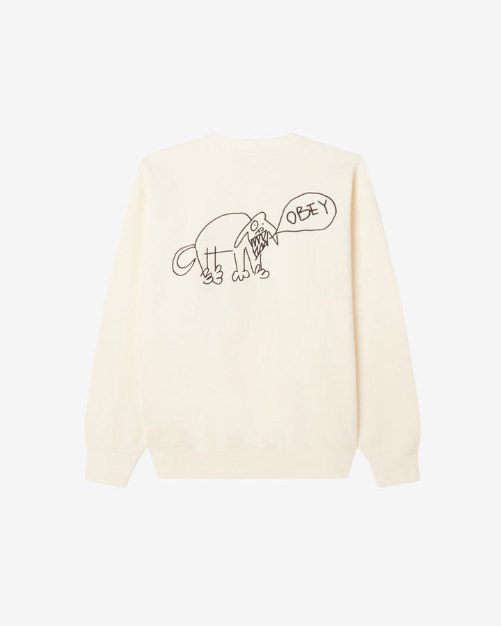 DOG DOODLE CREWNECK UNBLEACHED