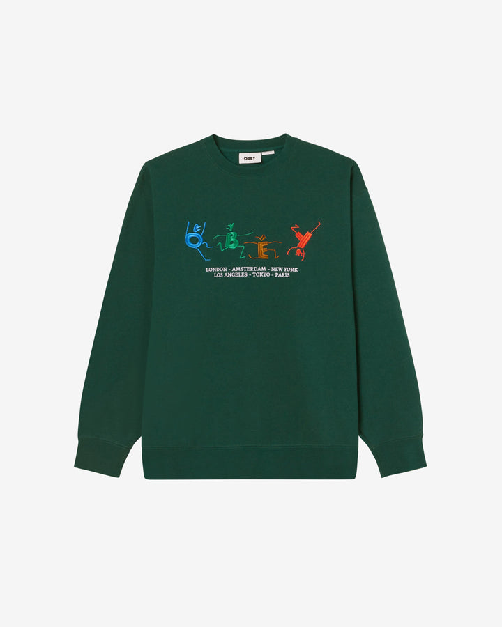 OBEY PEOPLE CREWNECK RAIN FOREST