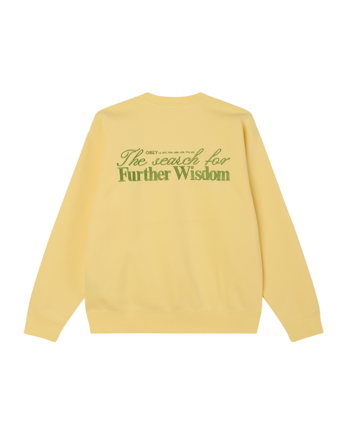 obey further wisdom crewneck pale banana