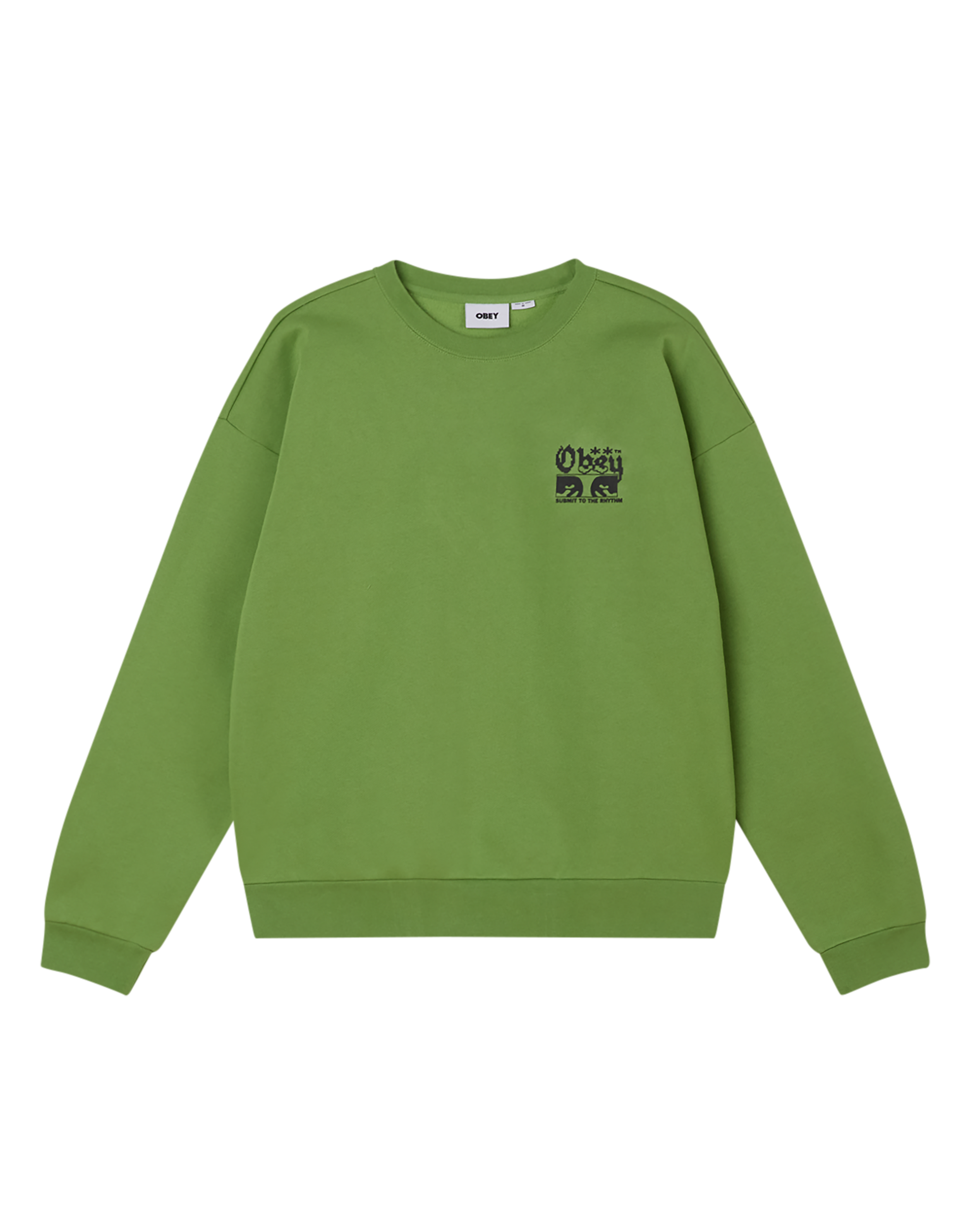 obey submit crewneck piquant green