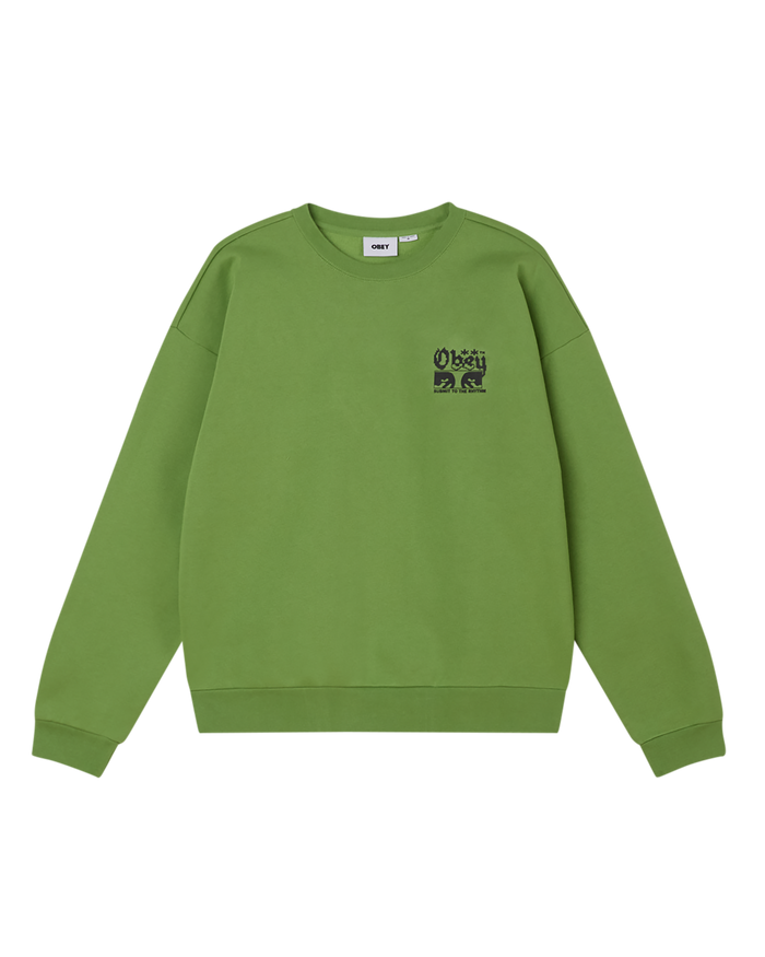 obey submit crewneck piquant green