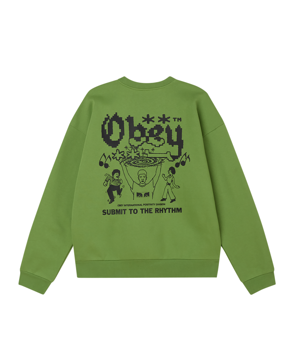 obey submit crewneck piquant green