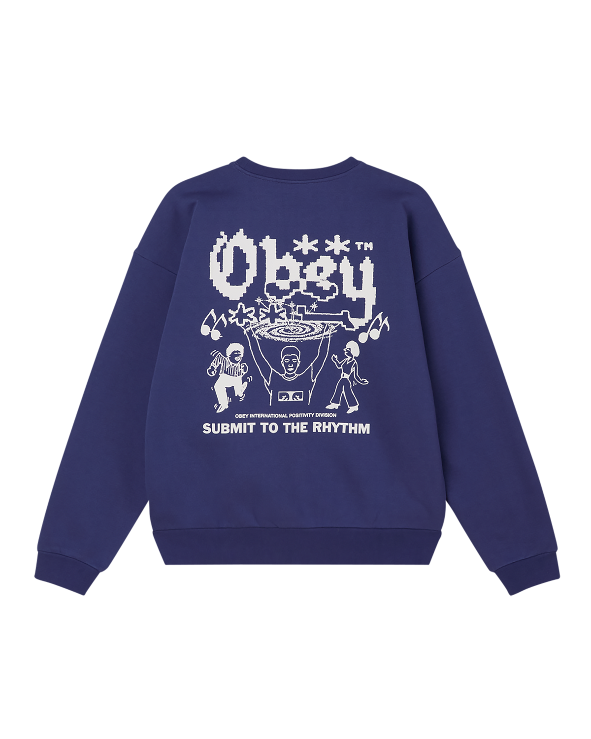 obey submit crewneck skipper blue